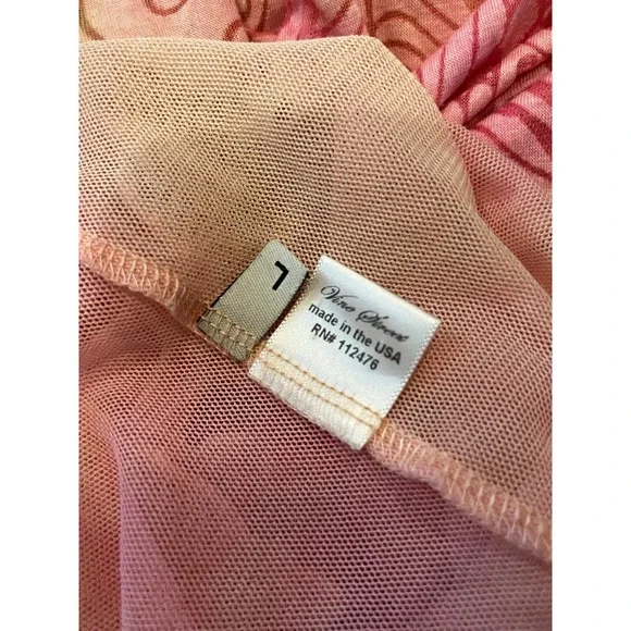 Y2K Fairy Grunge Cottage Core Pink Abstract Tank Top Sz L Lettuce Trim Shirt - Picture 5 of 5